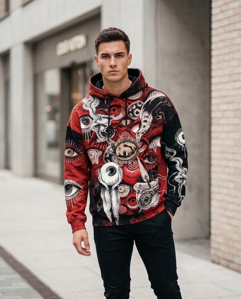 Street Heaven - Ronor | Bedruckt Langärmelig Hoodie Herren