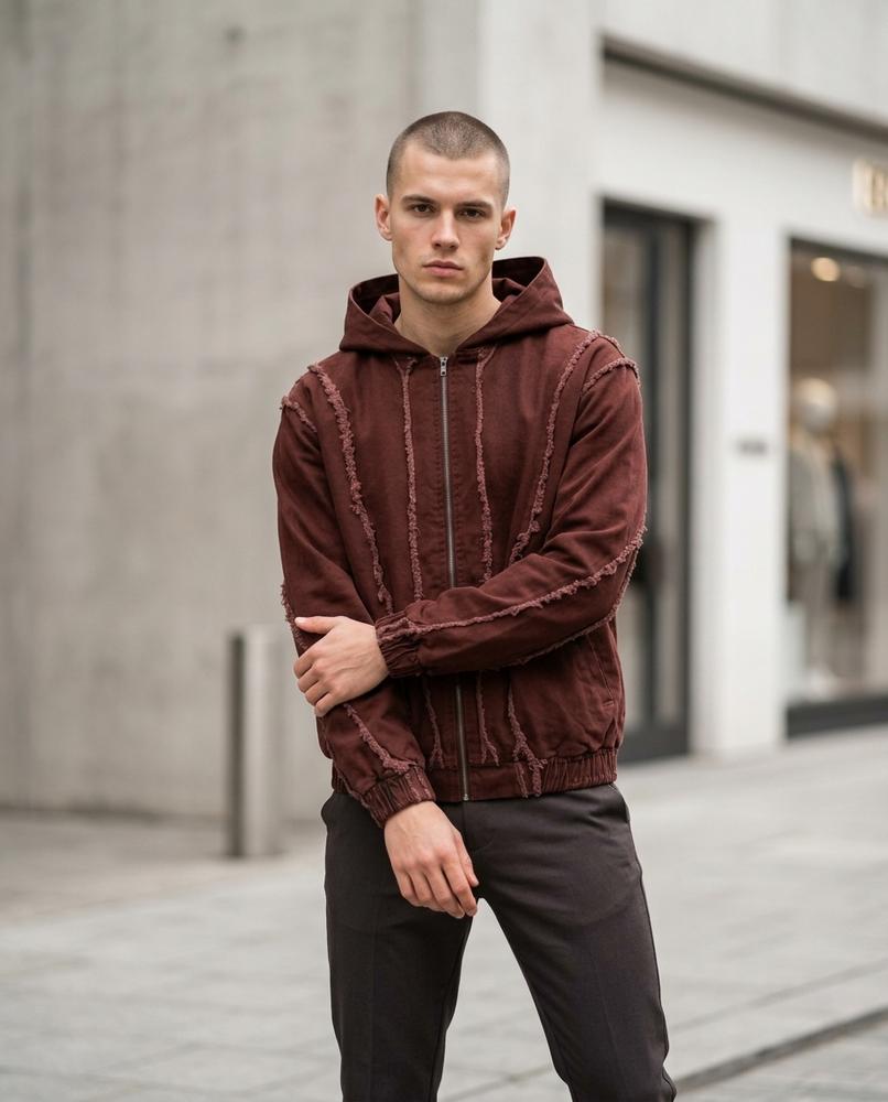 Street Heaven - Veran | Dekonstruiert Durchgehend Hoodie Herren