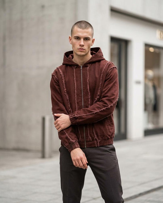 Street Heaven - Veran | Dekonstruiert Durchgehend Hoodie Herren