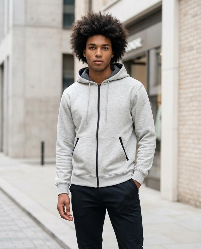 Street Heaven - Eldar | Einfarbig Gefüttert Hoodie Herren