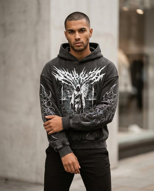 Street Heaven - Selar | Bedruckt Gewaschen Hoodie Herren