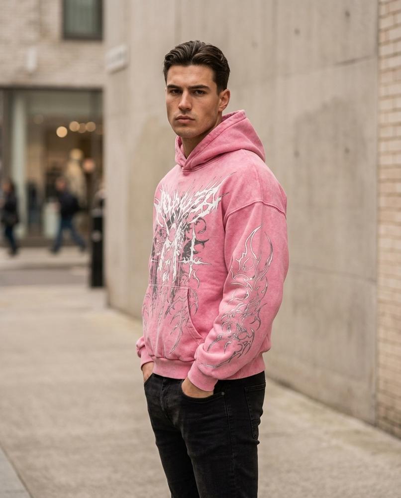 Street Heaven - Selar | Bedruckt Gewaschen Hoodie Herren